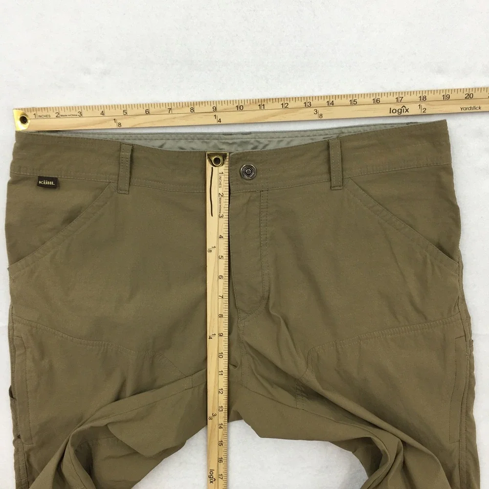 Kuhl Radikl Mens Hiking Pants Brown Nylon Spandex Outdoor Trekking 38x36